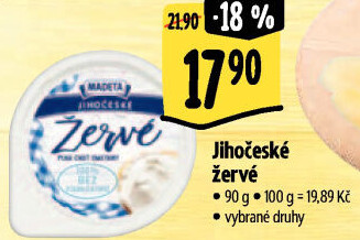 Žervé Jihočeské Madeta