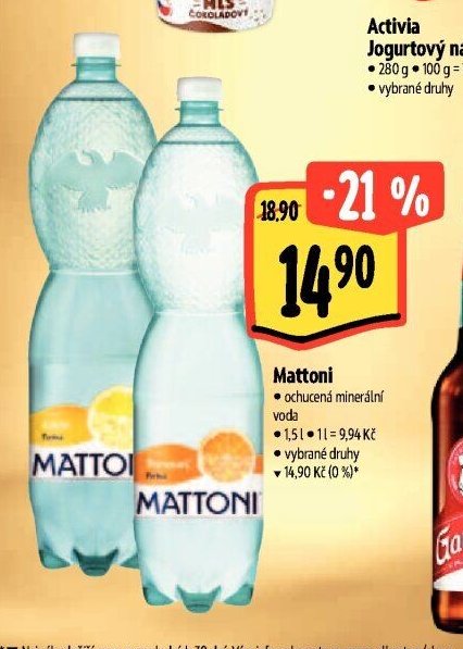 Mattoni ochucená minerální voda