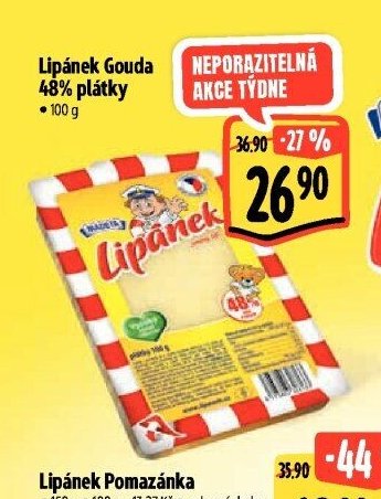 Lipánek Gouda 48% plátky