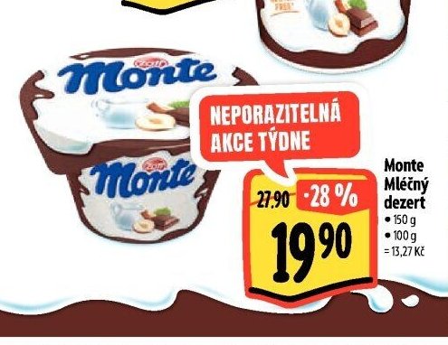 Monte mléčný dezert