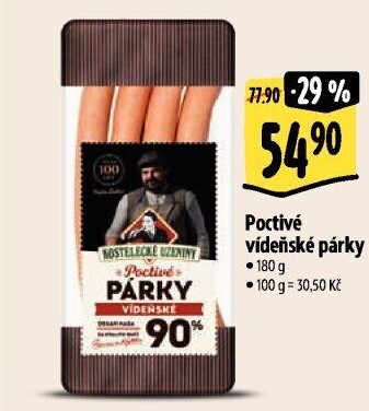 Párky vídeňské poctivé Kostelecké uzeniny