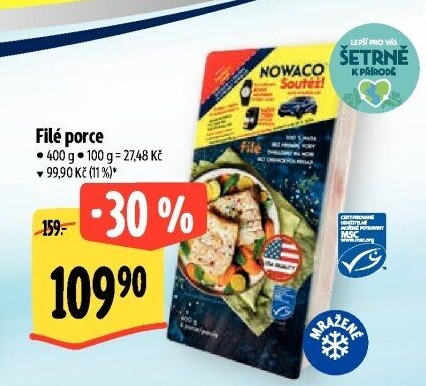 Rybí filé mražené Nowaco