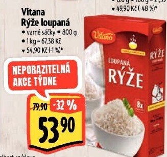 Rýže loupaná dlouhozrnná Vitana