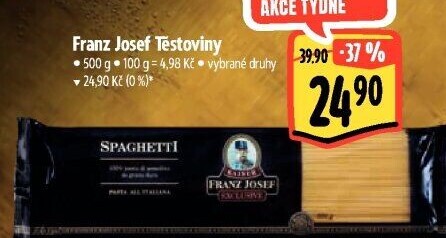 Těstoviny semolinové Exclusive Franz Josef Kaiser