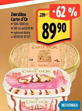 Zmrzlina ve vaničce Carte D'