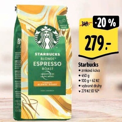 Zrnkové kávy Starbucks