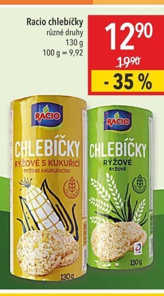 Racio chlebíčky různé druhy 130 g