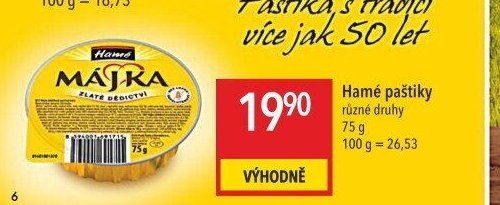 Hamé Májka paštika 75 g