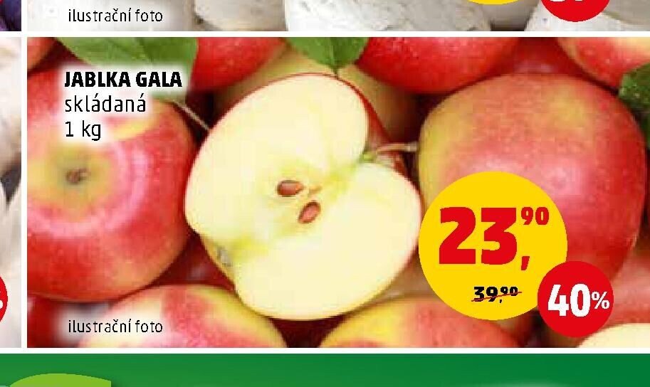 Jablka Gala skládaná