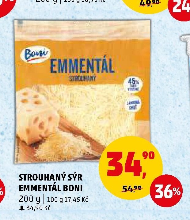 STROUHANÝ SÝR EMMENTÁL BONI