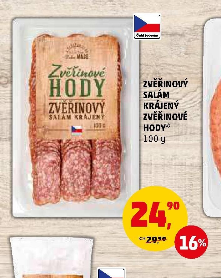 Zvěřinový salám krájený Zvěřinové Hody