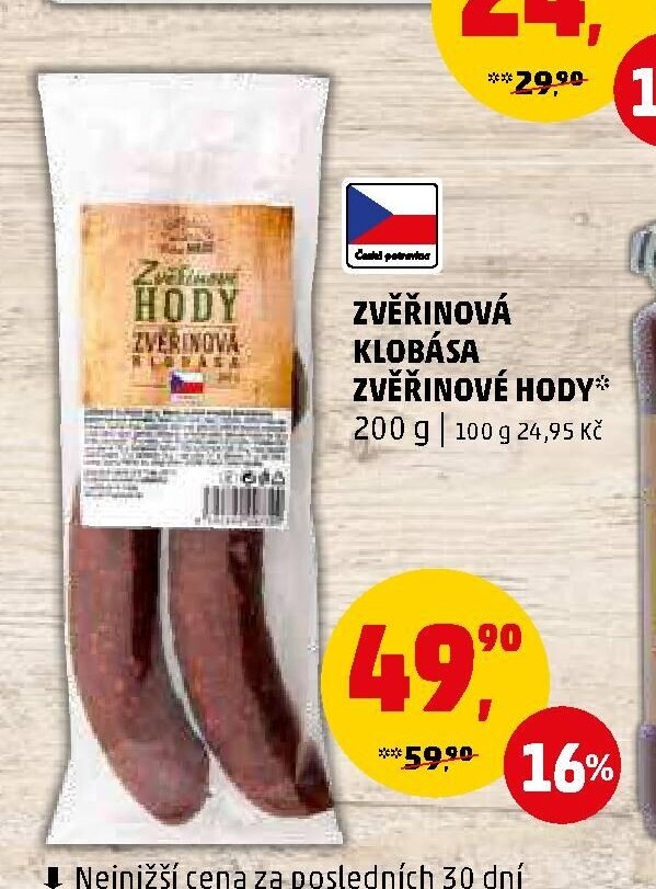 Zvěřinová klobása Zvěřinové Hody