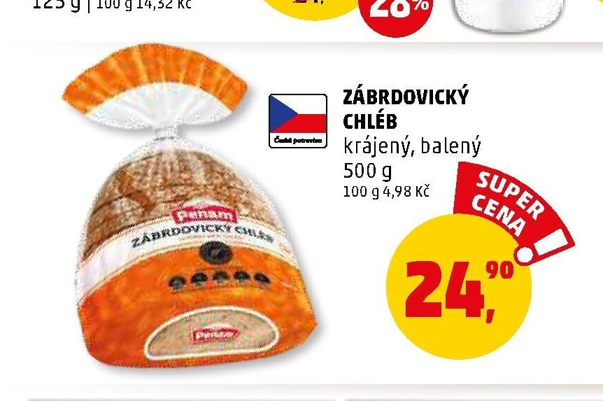 ZÁBRDOVICKÝ CHLÉB krájený, balený