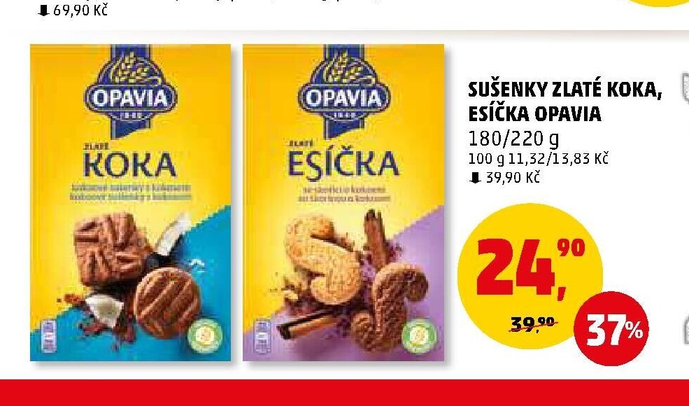 SUŠENKY ZLATÉ KOKA, ESÍČKA OPAVIA