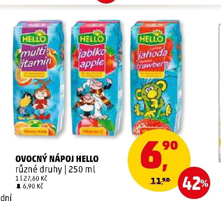 Ovocný nápoj Hello