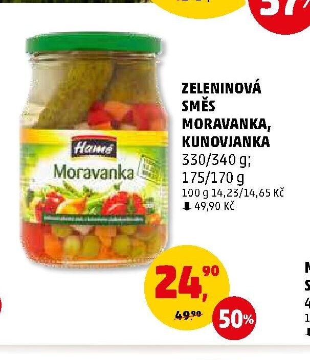 ZELENINOVÁ SMĚS MORAVANKA, KUNOVJANKA