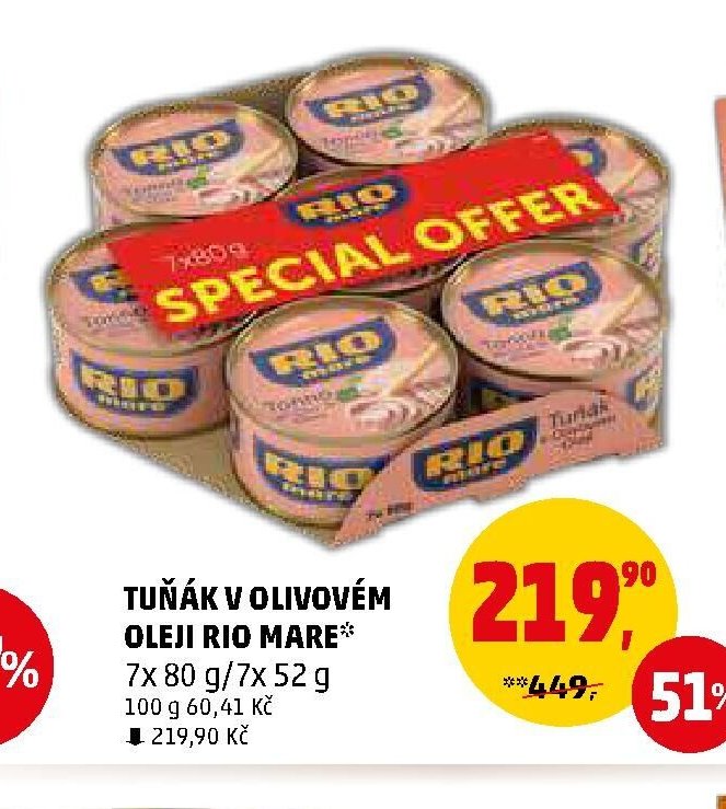 TUŇÁK V OLIVOVÉM OLEJI RIO MARE