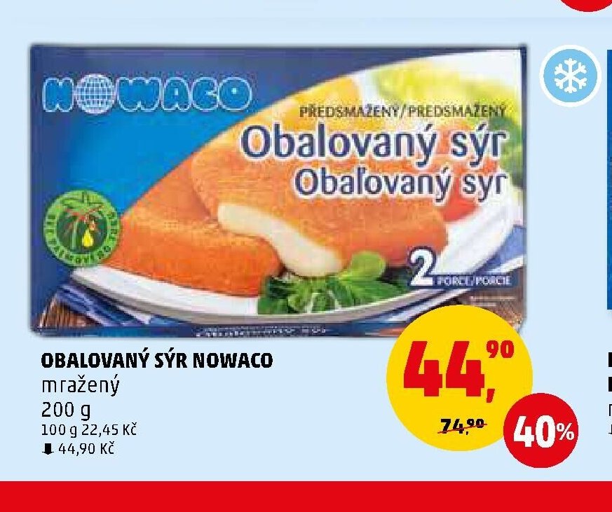OBALOVANÝ SÝR NOWACO mražený