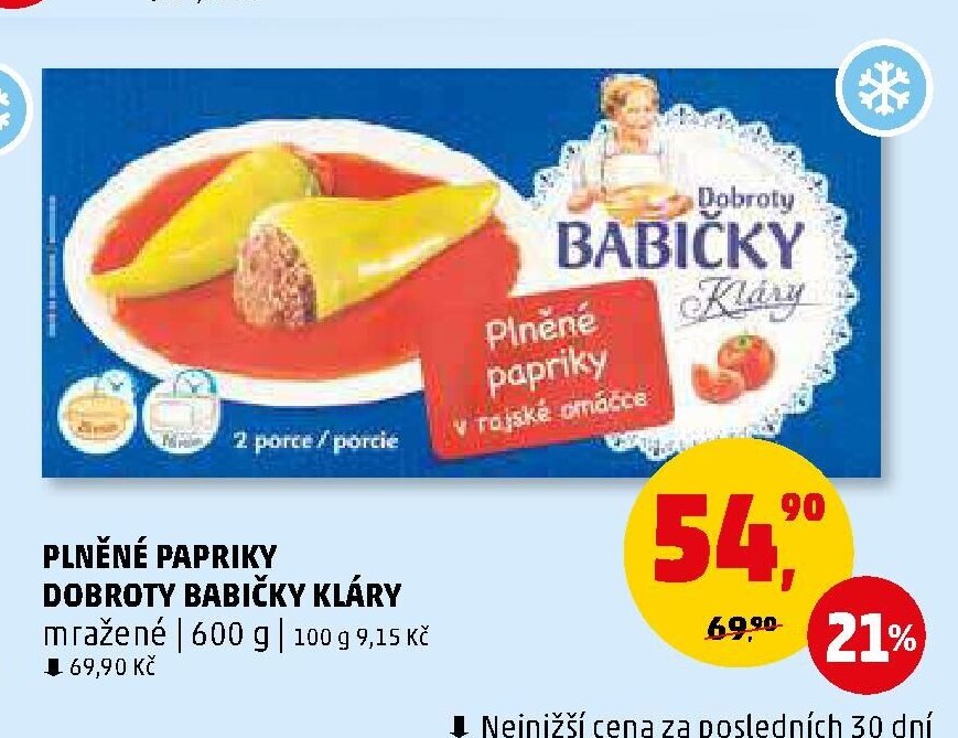 PLNĚNÉ PAPRIKY DOBROTY BABIČKY KLÁRY mražené