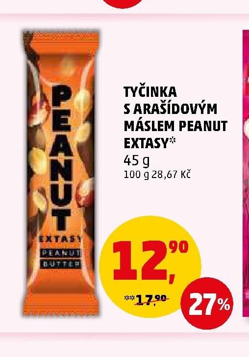 TYČINKA S ARAŠÍDOVÝM MÁDLEM PEANUT EXTASY 45 g