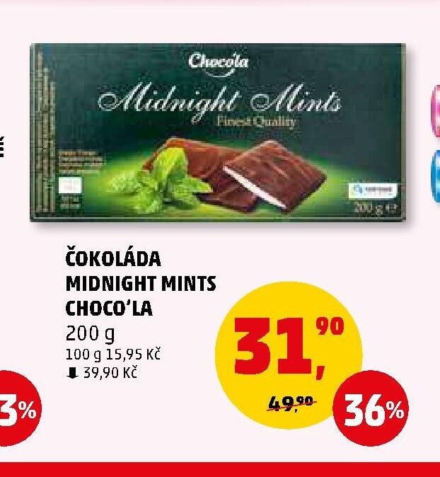 ČOKOLÁDA MIDNIGHT MINTS CHOCO'LA 200 g