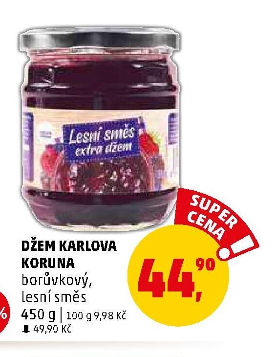 DŽEM KARLOVA KORUNA borůvkový, lesní směs