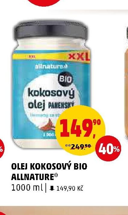 OLEJ KOKOSOVÝ BIO ALLNATURE