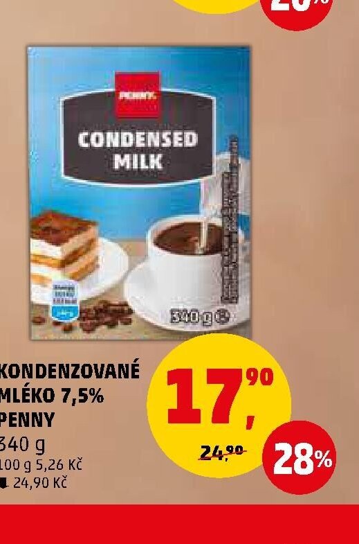 KONDENZOVANÉ MLÉKO 7,5% PENNY