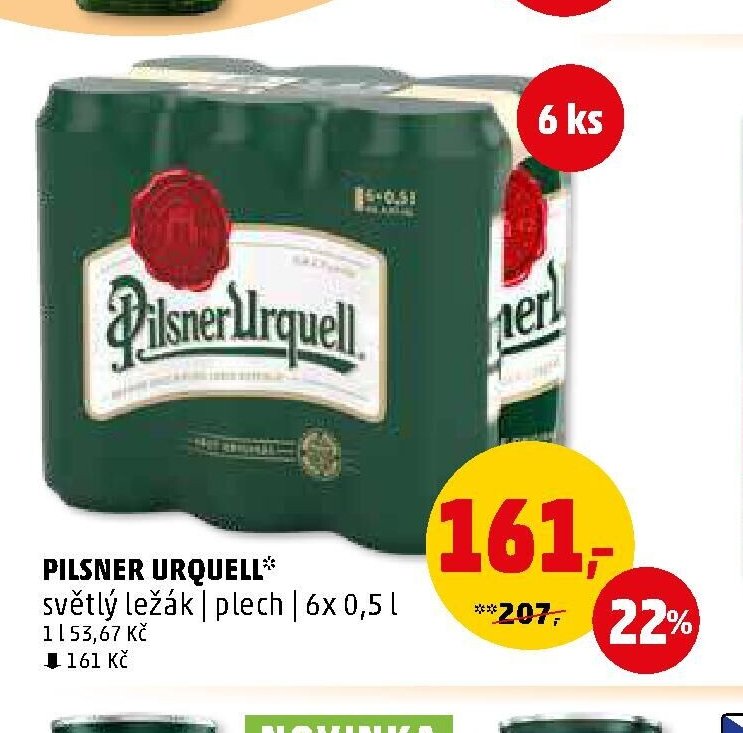 PILSNER URQUELL světlý ležák | plech | 6x 0,5 l