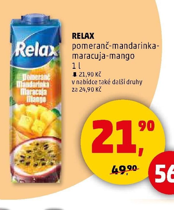 RELAX pomeranč-mandarinka-maracuja-mango