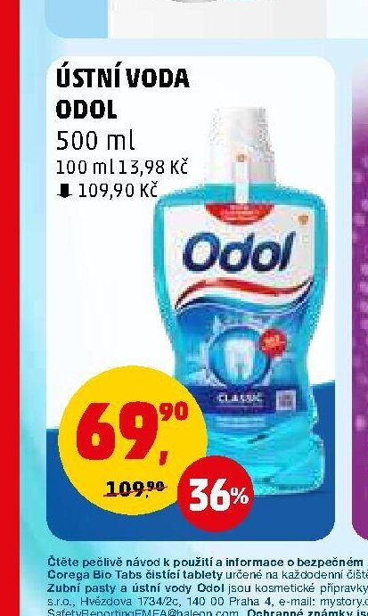 ÚSTNÍ VODA ODOL