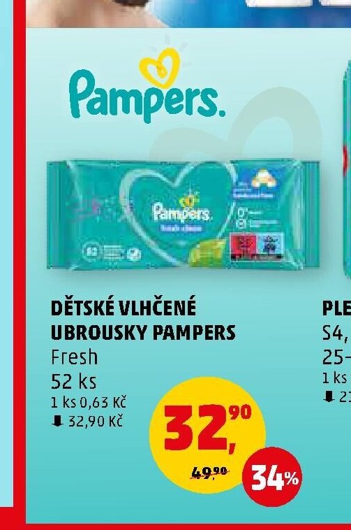 DĚTSKÉ VLHČENÉ UBROUSKY PAMPERS