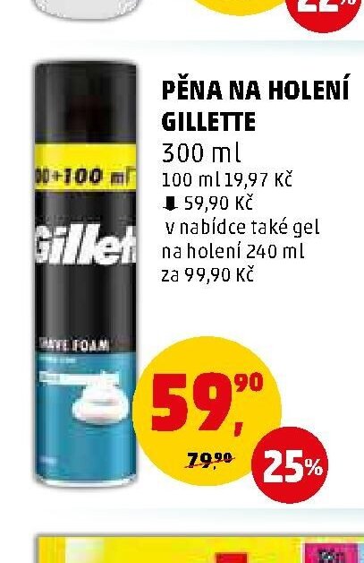 PĚNA NA HOLENÍ GILLETTE