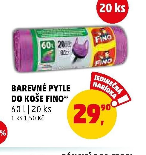 Barevné pytle do koše Fino