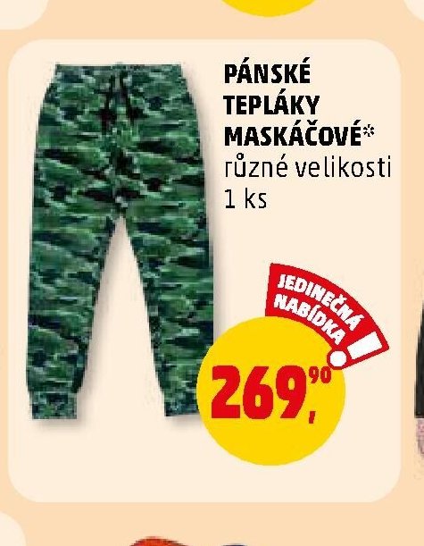 Pánské tepláky maskáčové
