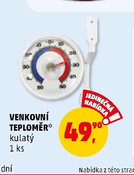 VENKOVNÍ TEPLOMĚR*