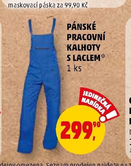 PÁNSKÉ PRACOVNÍ KALHOTY S LACLEM