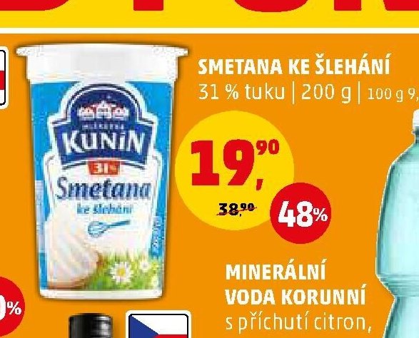 SMETANA KE ŠLEHÁNÍ