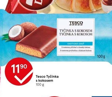 Tesco Tyčinka s kokosem 100 g