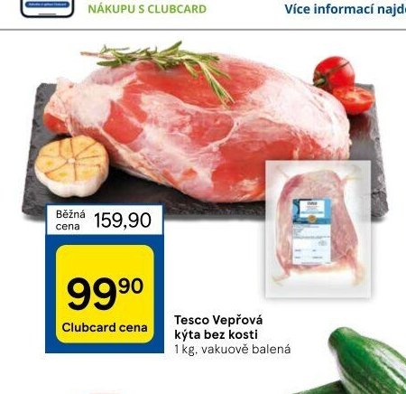 Tesco Vepřová kýta bez kosti 1 kg