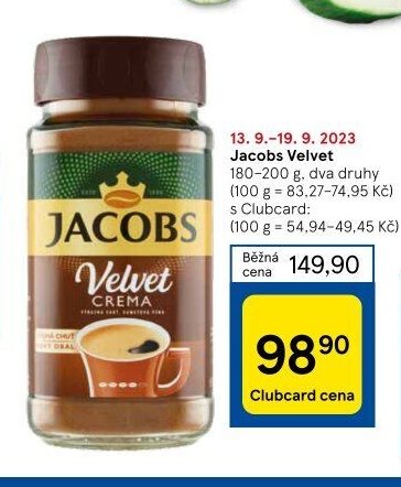 Jacobs Velvet 180-200 g