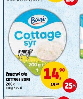ČERSTVÝ SÝR COTTAGE BONI 200 g