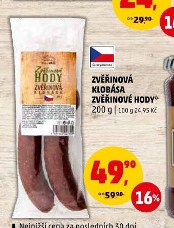 Zvěřinová klobása Zvěřinové Hody