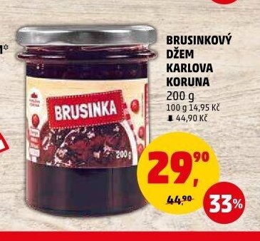 Brusinkový džem Karlova Koruna