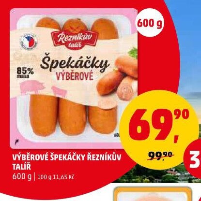 Výběrové špekáčky Řezníkův talíř