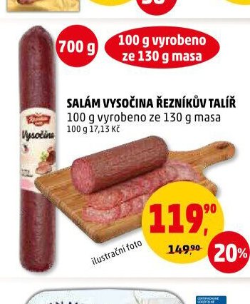 Salám Vysočina Řezníkův talíř