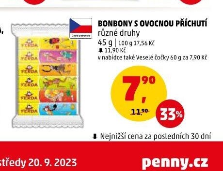 Bonbony s ovocnou příchutí