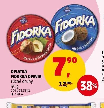 OPLATKA FIDORKA OPAVIA různé druhy
