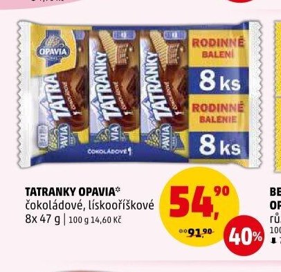 TATRANKY OPAVIA čokoládové, lískooříškové