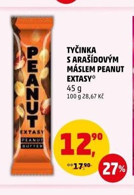 TYČINKA S ARAŠÍDOVÝM MÁDLEM PEANUT EXTASY 45 g